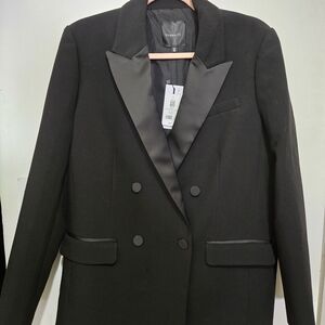Dynamite Elegant Black Blazer with Satin Touch
